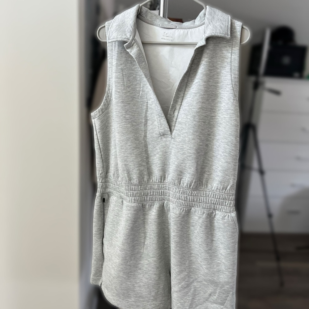Gray Sleeveless Romper